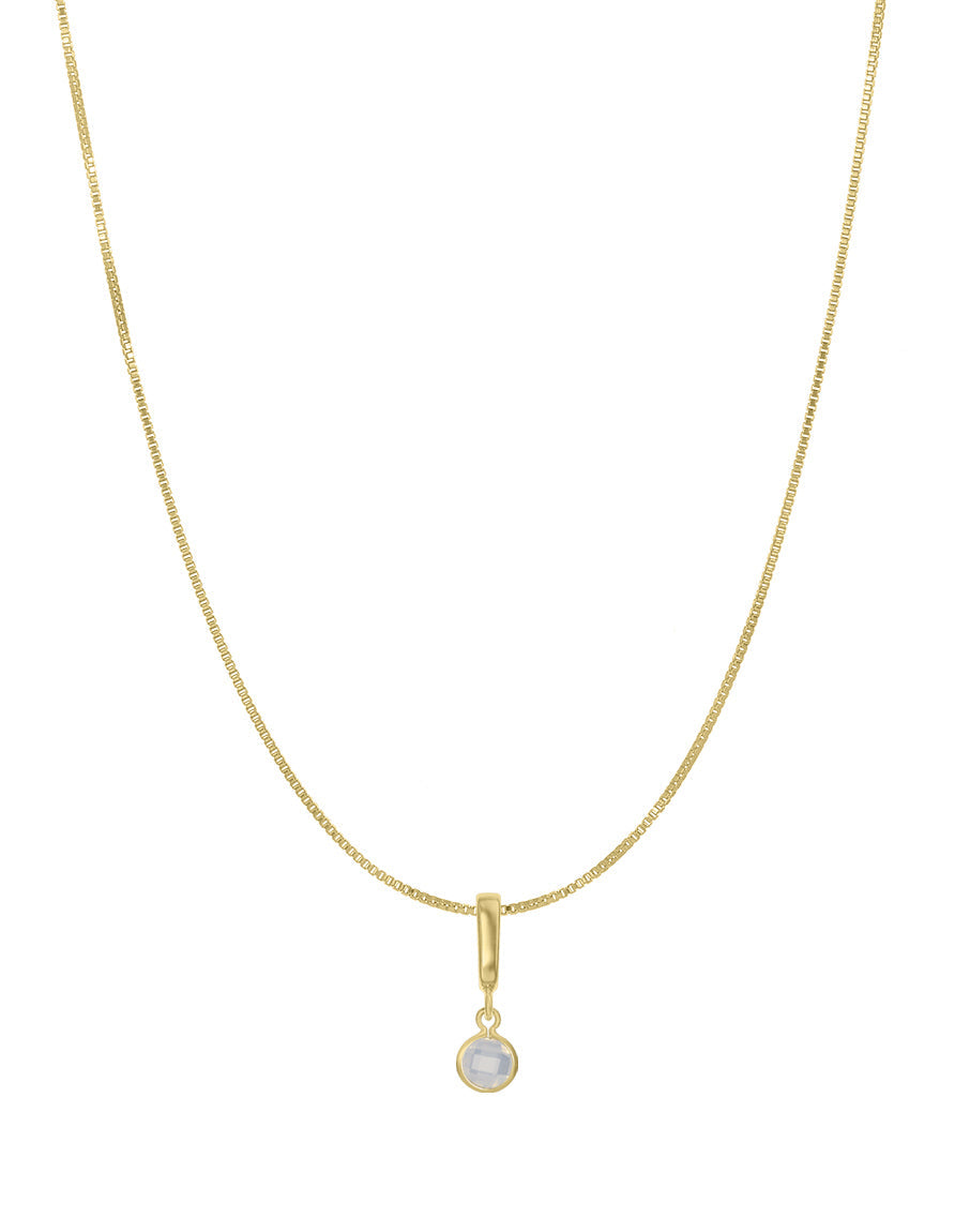 Bezel Birthstone Necklace