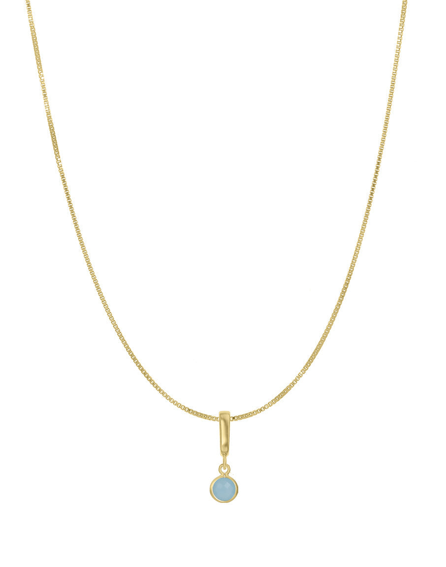 Bezel Birthstone Necklace