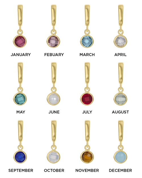 Bezel Birthstone Necklace