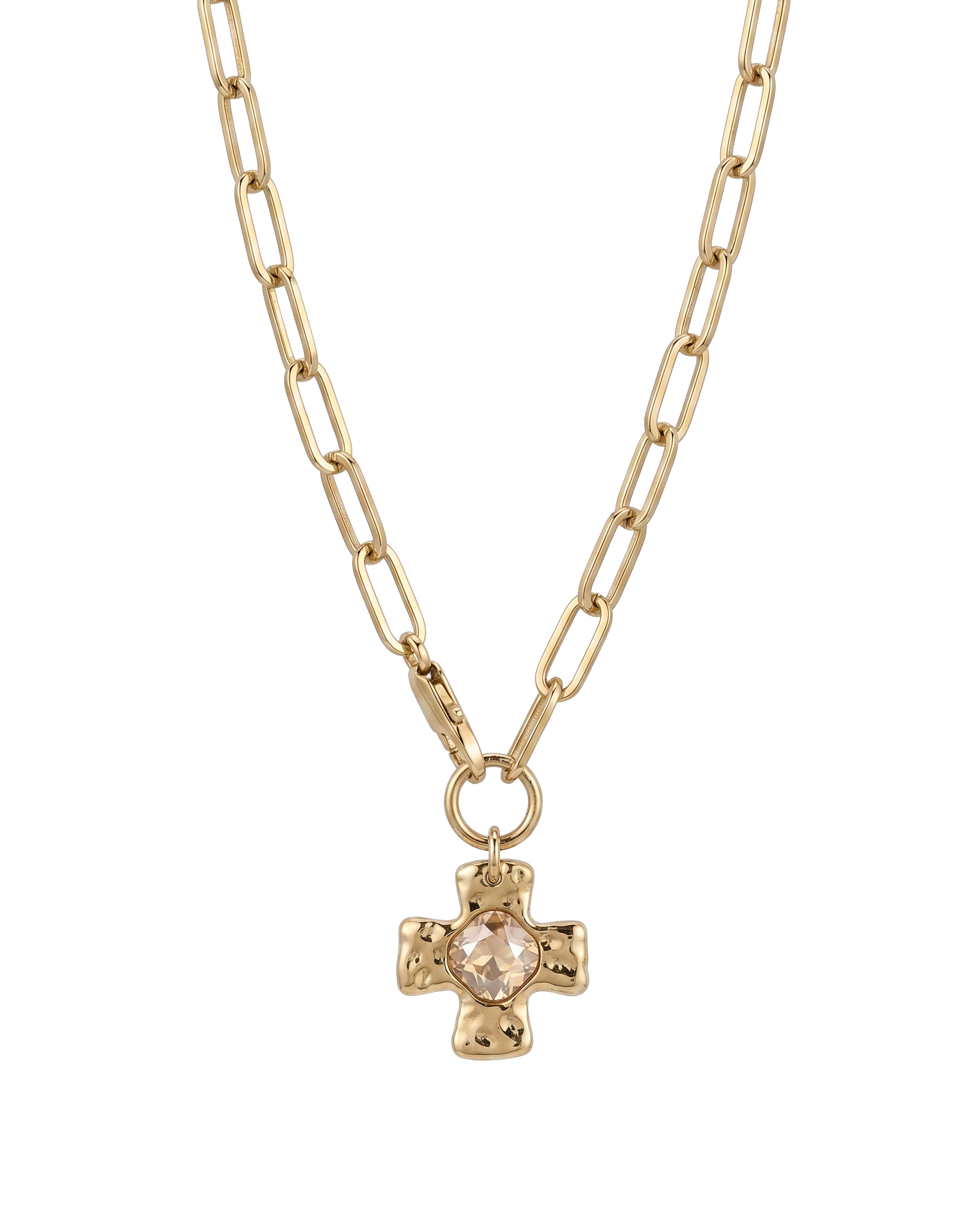 Chunky Cross Chain - Champagne