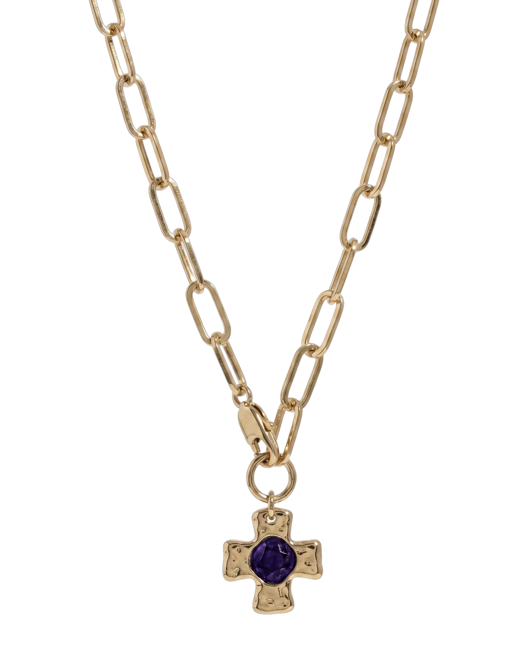 Chunky Cross Chain - Purple