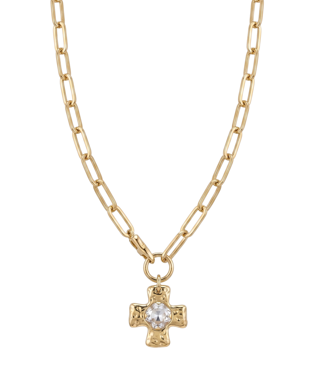 Chunky Cross Chain - Crystal