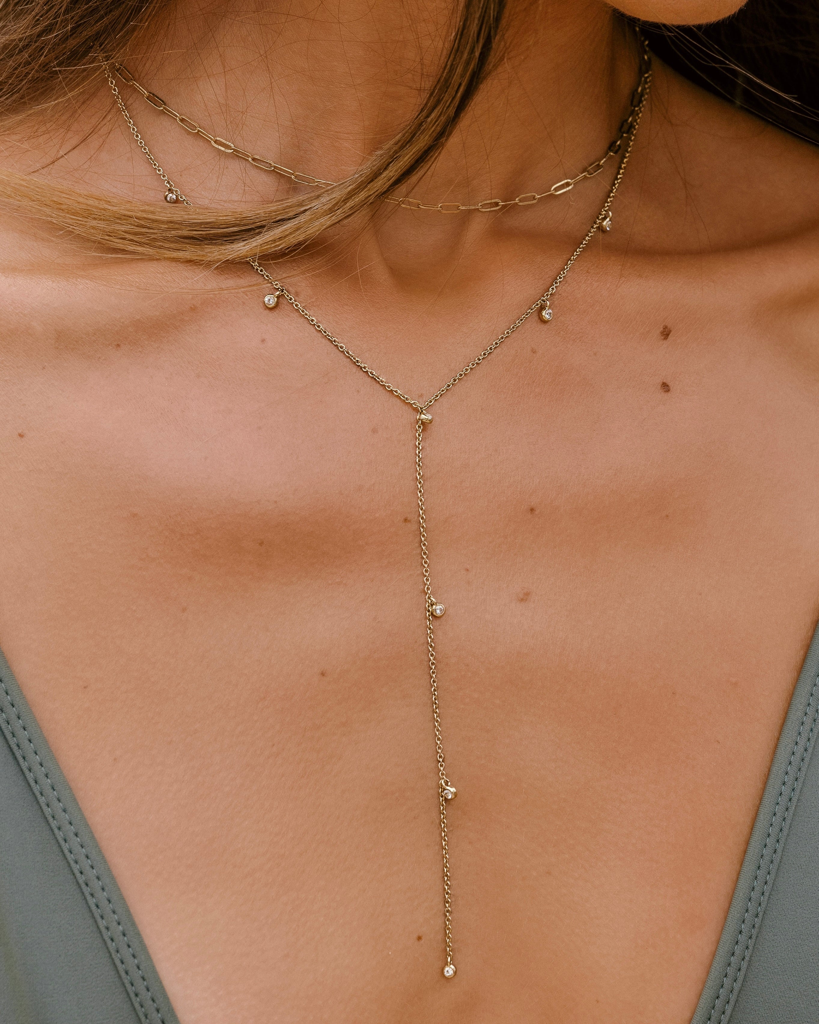 Crystal Lariat Necklace