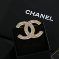 18K CC Diamonds Brooch
