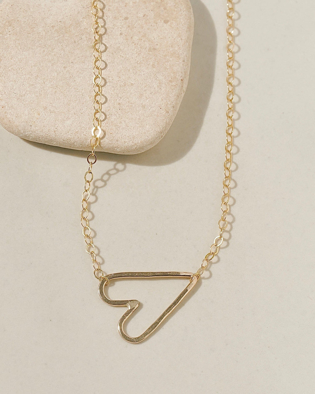 Solid Gold Itty Bitty Heart Necklace